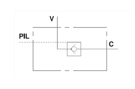 Клапан (Гидрозамок) односторонний линейного исполнения VBL/3 SE 1/2" (V0277)