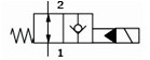 Гидросхема КЛАПАН ЭЛЕКТРОМАГНИТНЫЙ SV2-08-2NOP (НОРМАЛЬНО ОТКРЫТЫЙ)